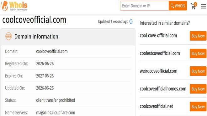 CoolCove portable air conditioner website review and online shopping safety investigation