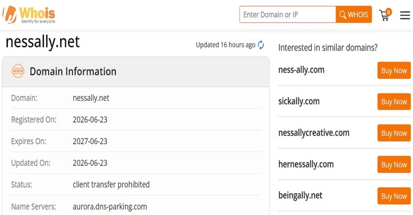 Nessally review 2026 showing warning signs and safety analysis for the nessally net online shopping website.