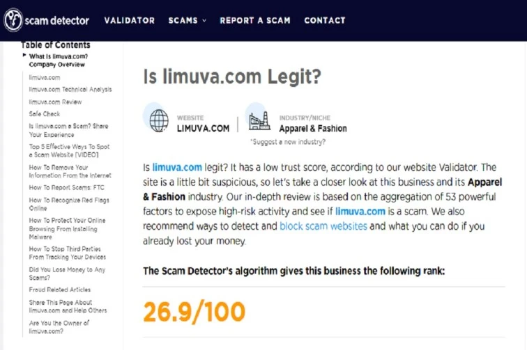 Limuva.com review showing whether the online beauty store is legit or a scam in 2026