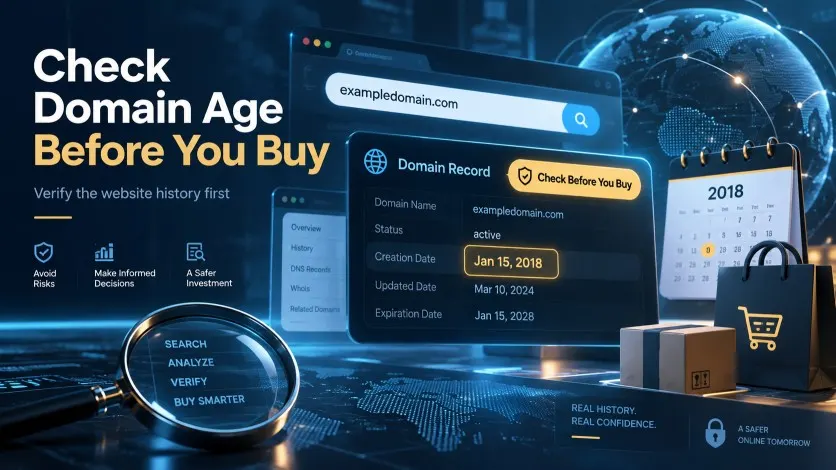 How to check domain age before buying from an online store