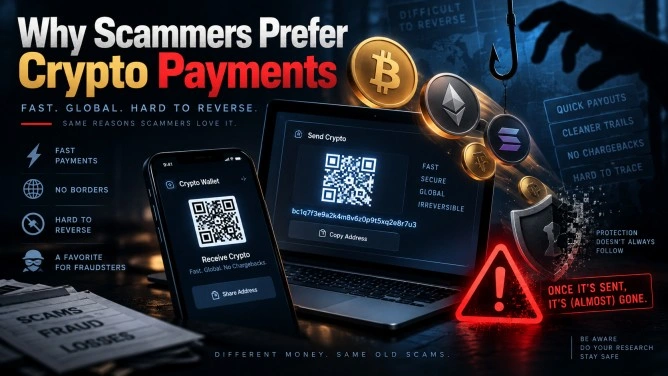 Why scammers prefer crypto payments and how cryptocurrency scams put consumers at risk